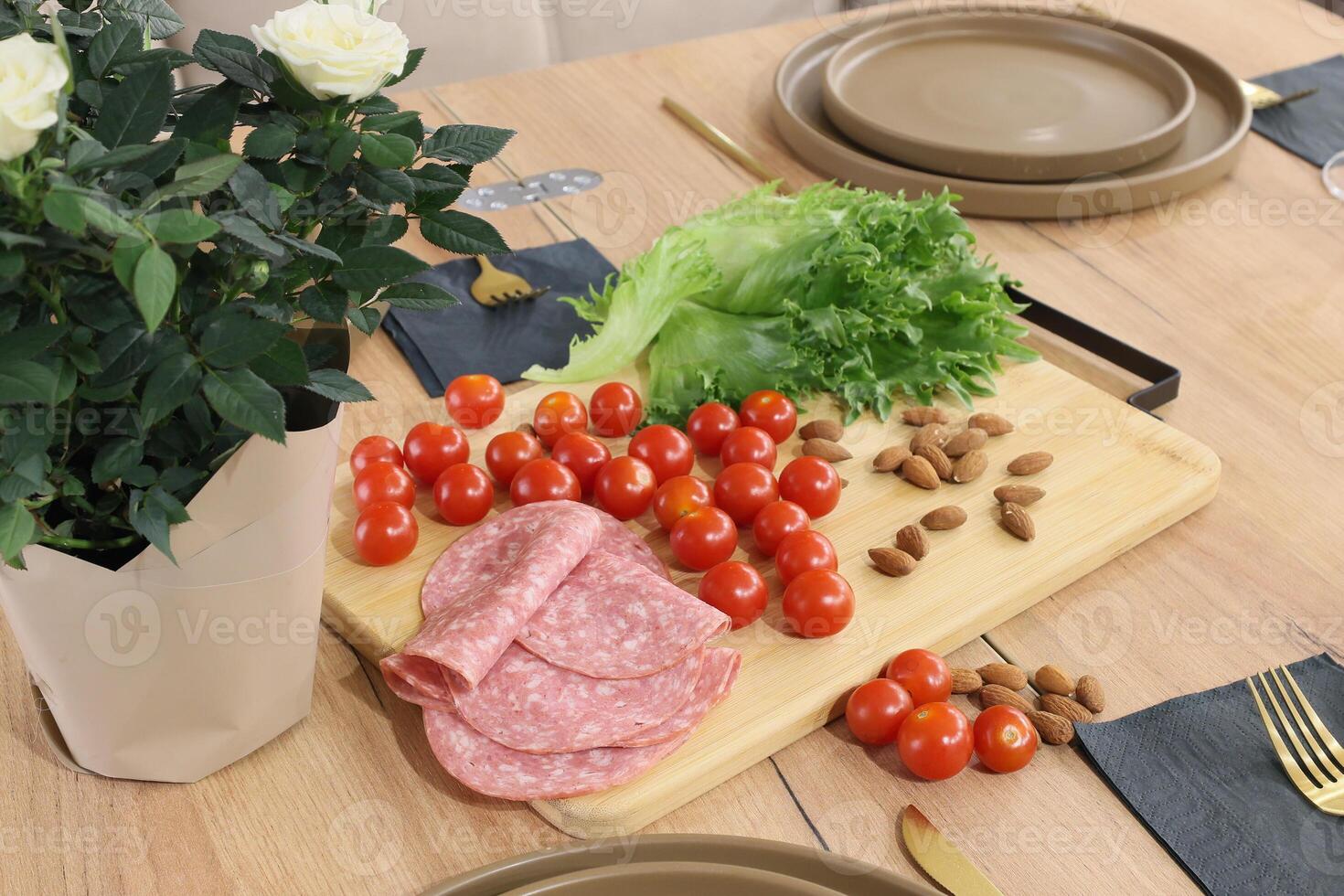 Enjoy Fresh and Tasty Ingredients for a Healthy Summer Snack Platter Filled with Colorful Options photo