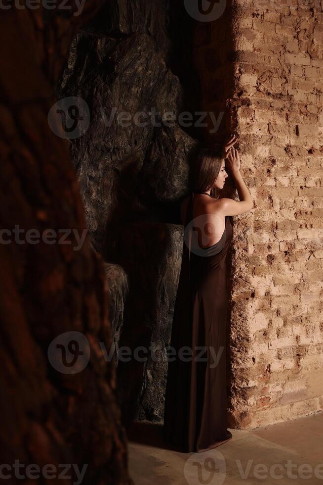 An Exploration of Abstract Artistic Expression Within a Dimly Lit Creative Space photo