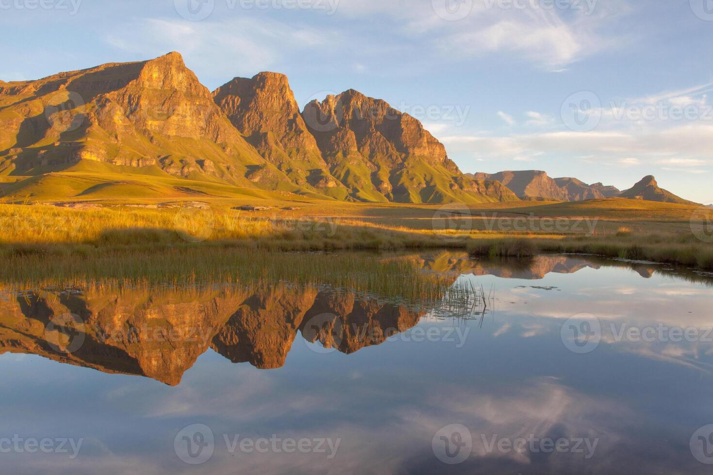 Reflection of the Peaks Sehlabathebe NP photo