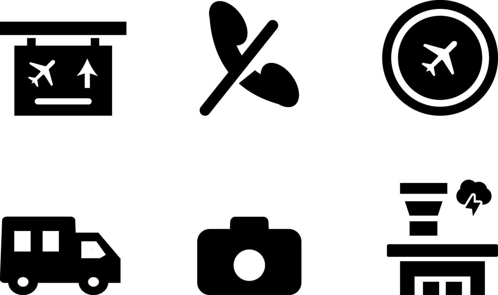 Modern Airport Icon Set vector