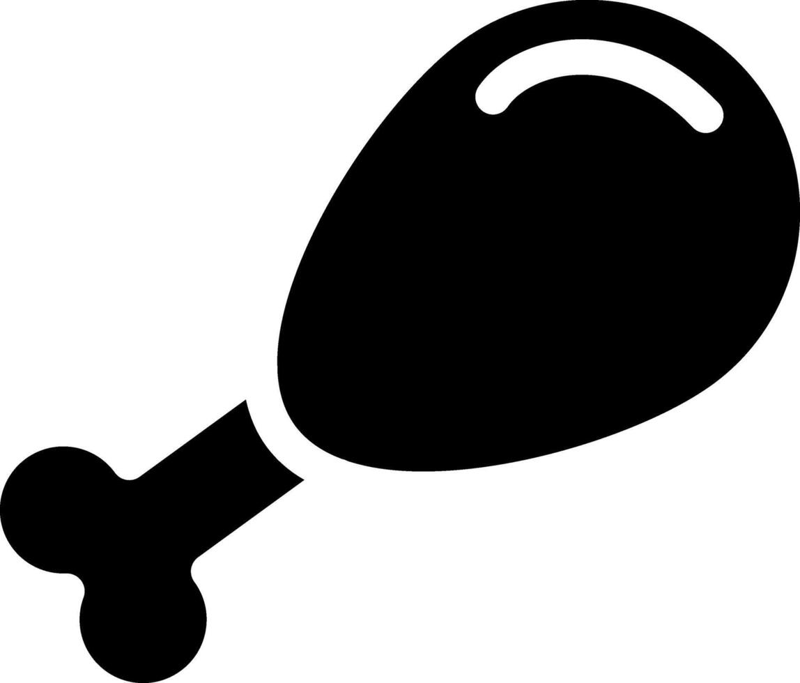 Rounded Filled Drumstick Icon vector