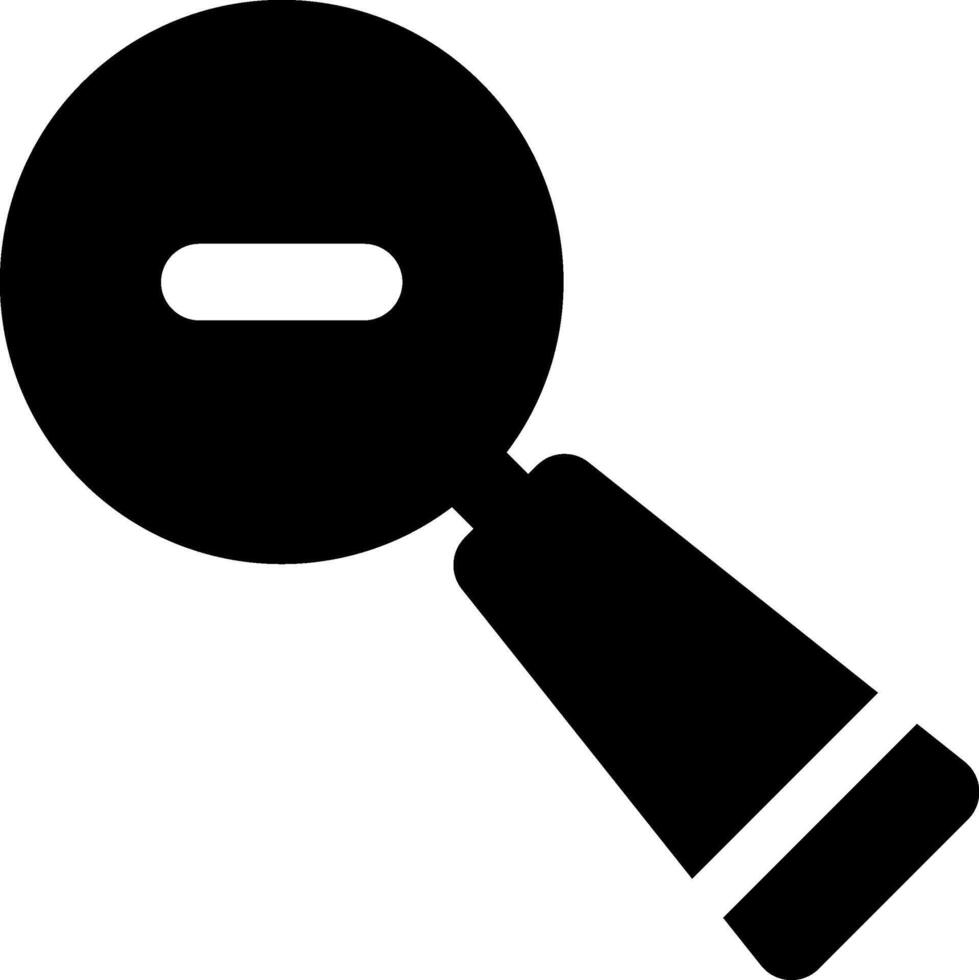 Rounded Filled Zoom Out Icon vector