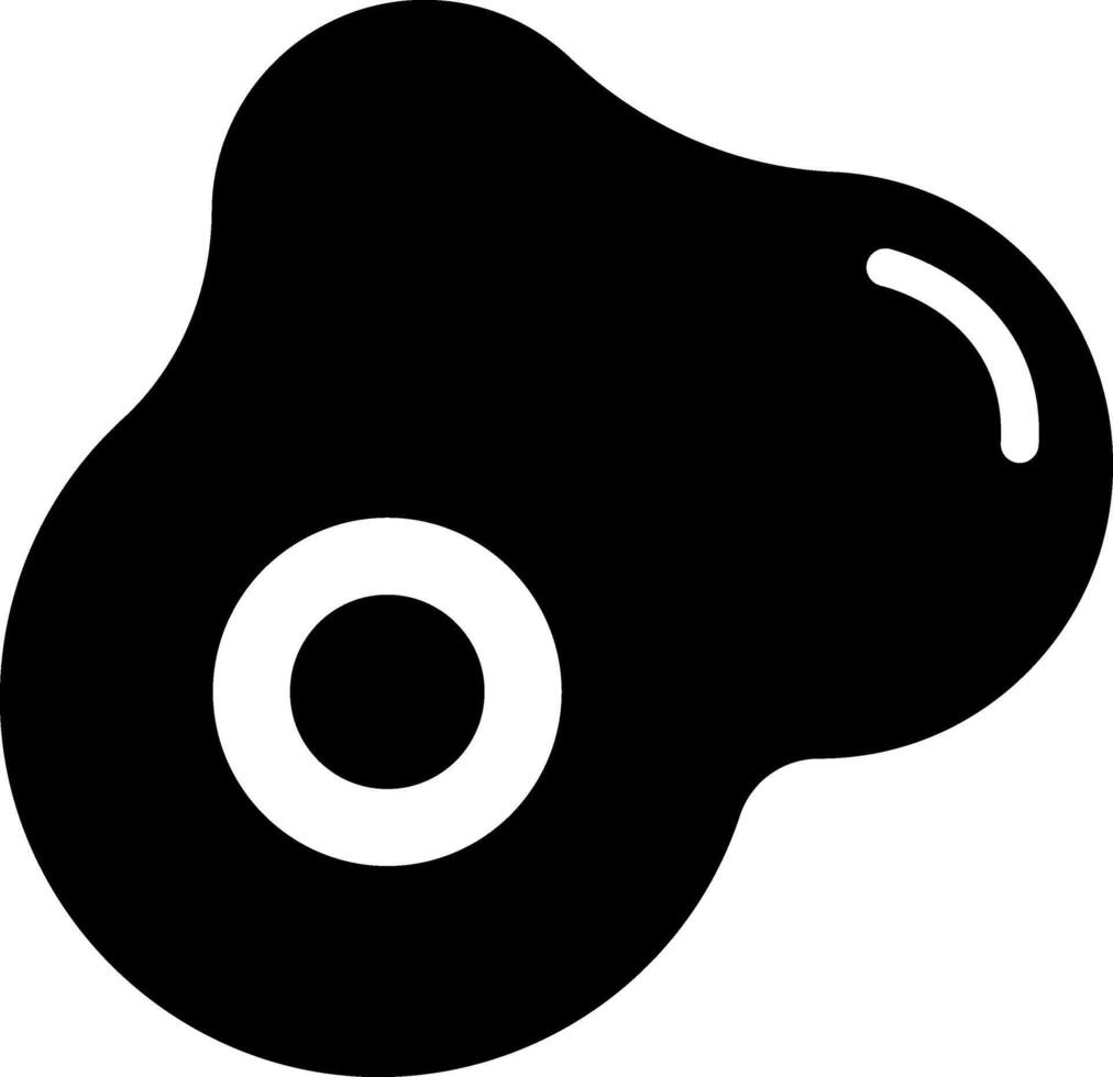 Rounded Filled Fried Egg Icon vector