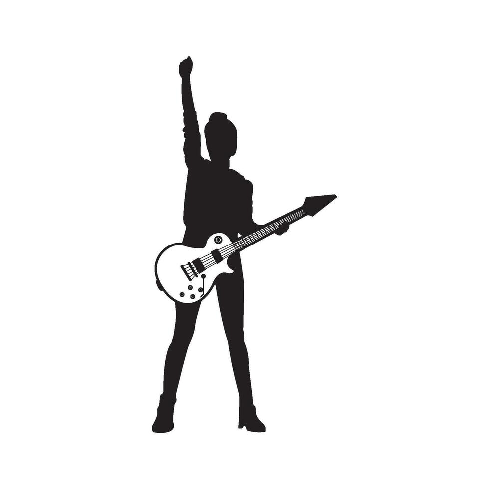 icon of person playing guitar design vector