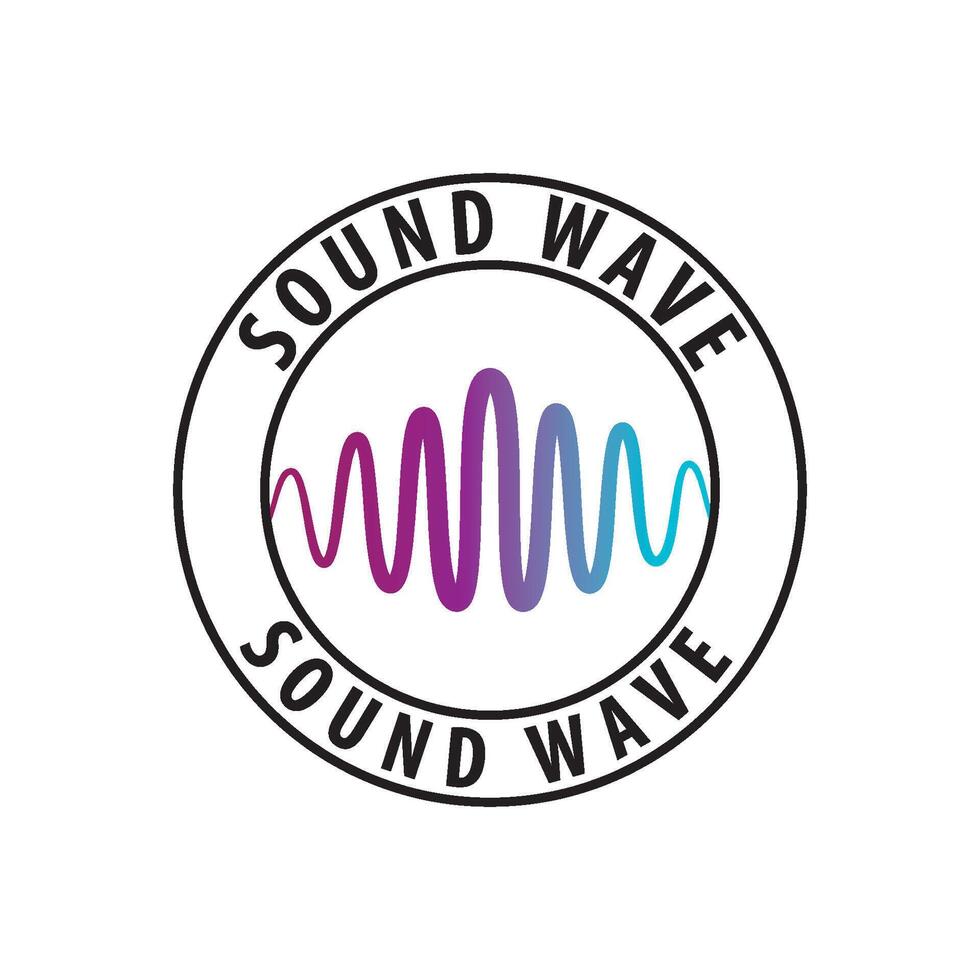 Sound wave elemet icon vector