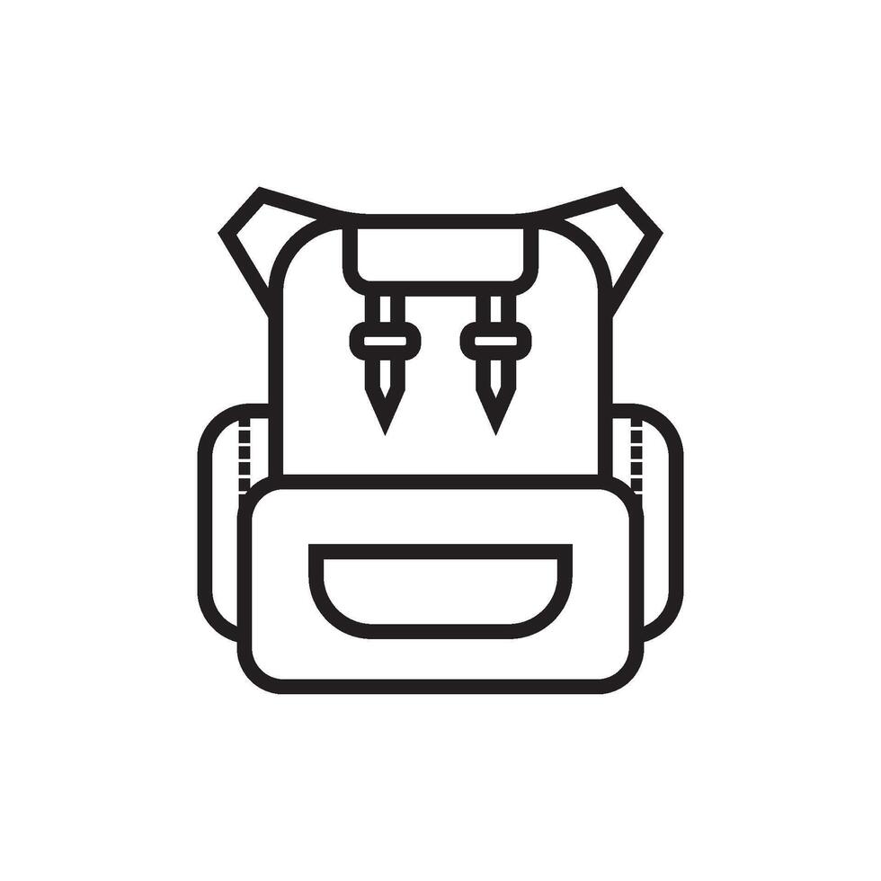 Backpack Element symbol icon vector