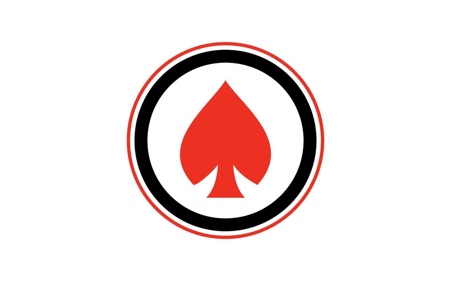 Spades with circle logo design illustration vector