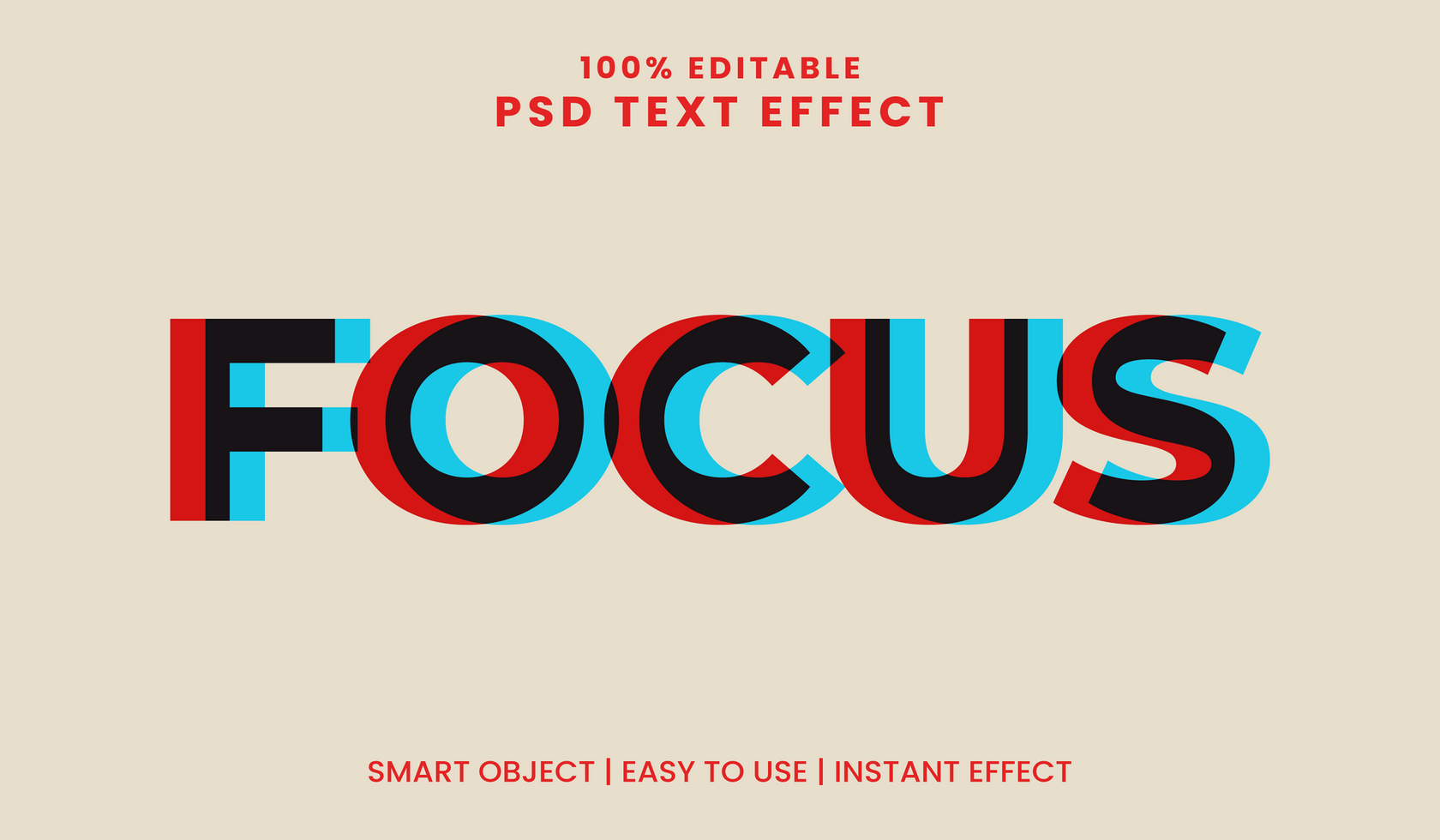 Text Effect Editable Glitch Typography for Modern Designs psd