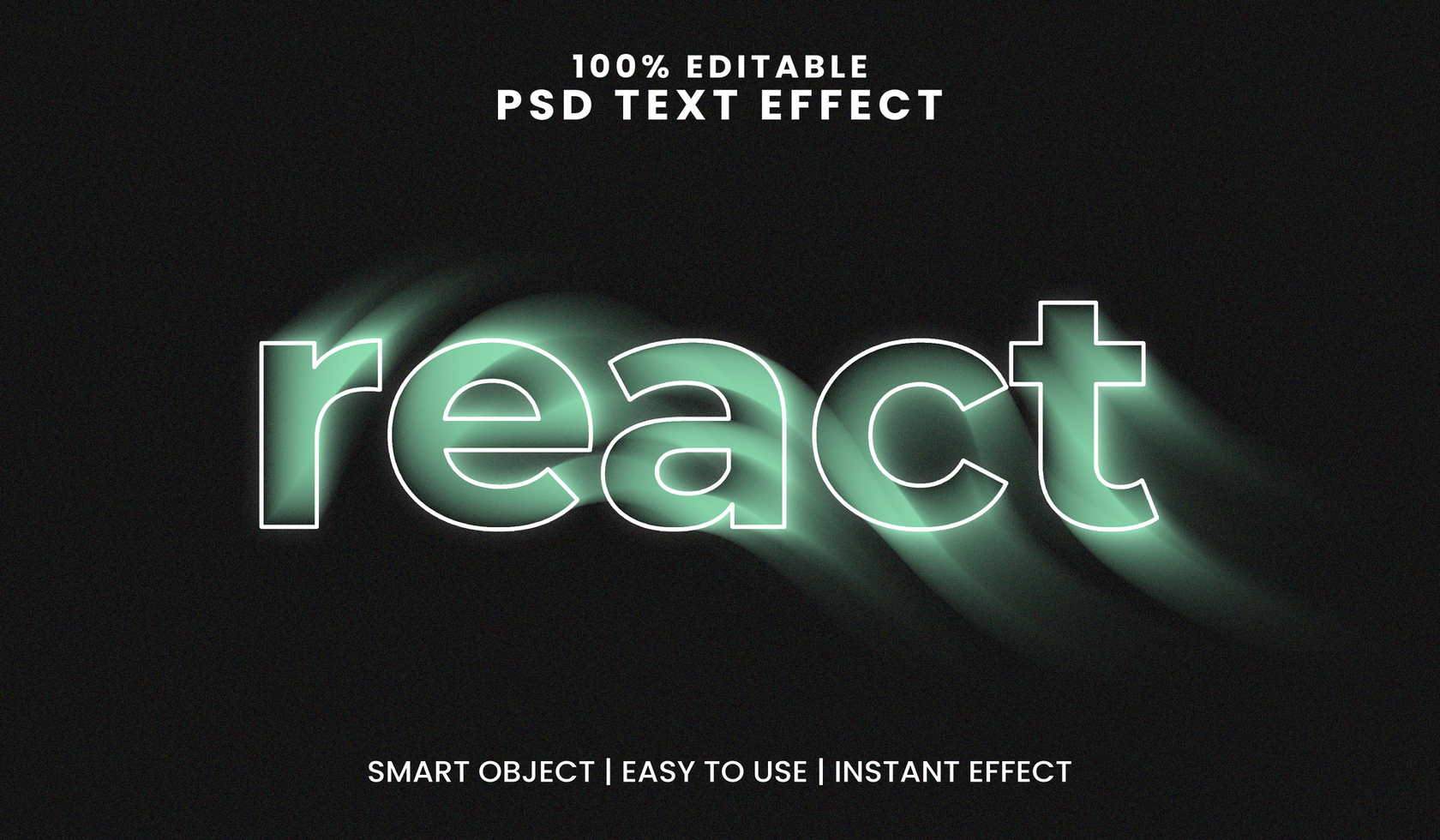 Futuristic Text Effect with Light Glow Typography psd