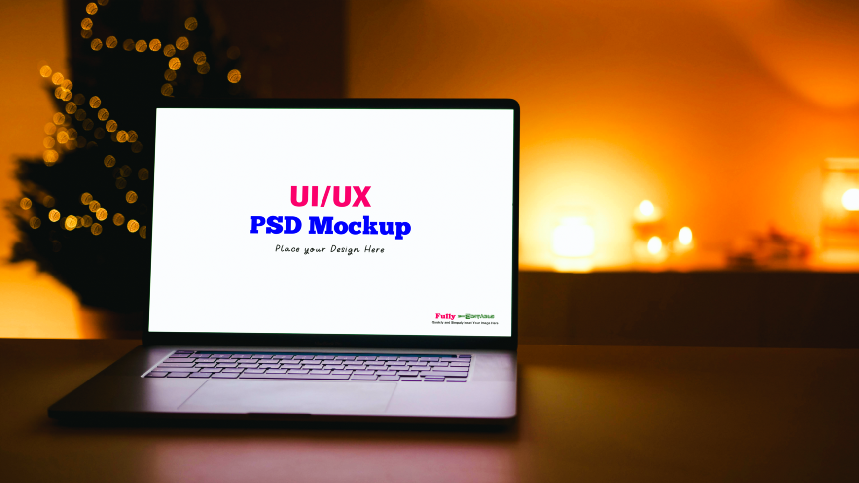 Minimal Laptop Mockup for UI Showcase psd