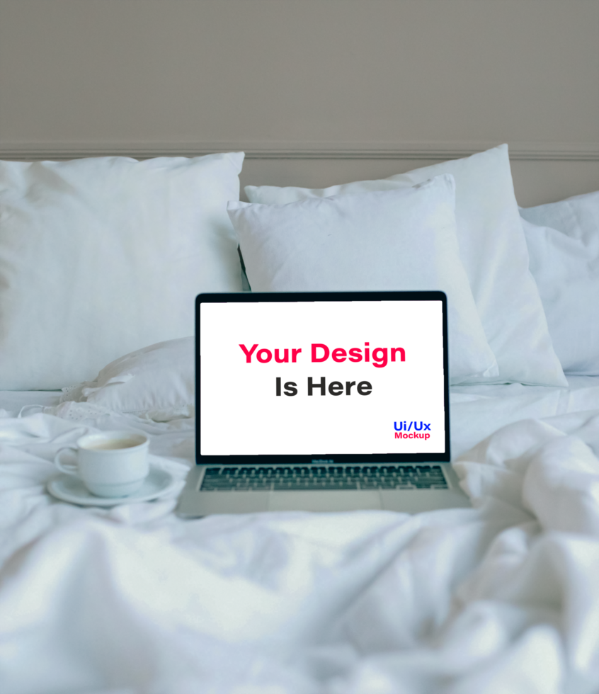 Clean Laptop Mockup Website Preview psd