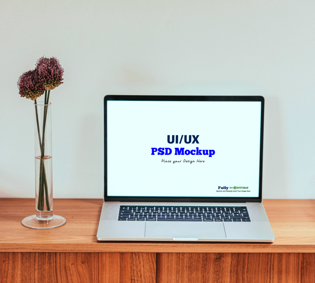 Laptop Mockup for Portfolio Website psd