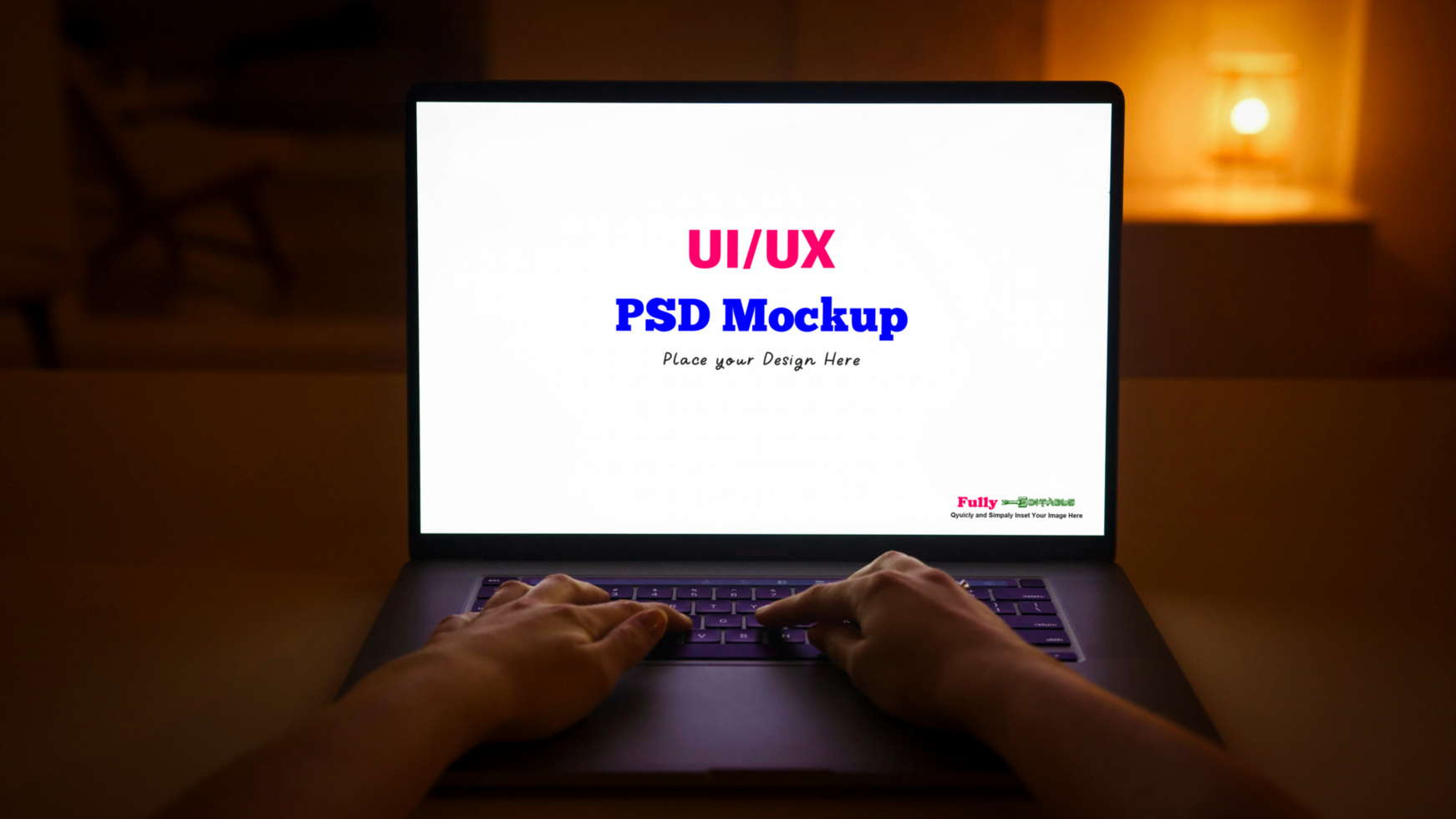 Responsive Website Laptop Mockup psd