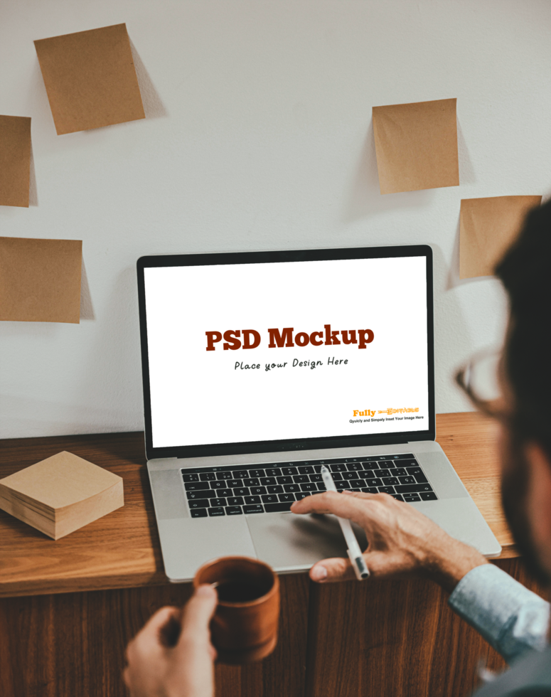 Modern Laptop Display for Web Design Mockup psd