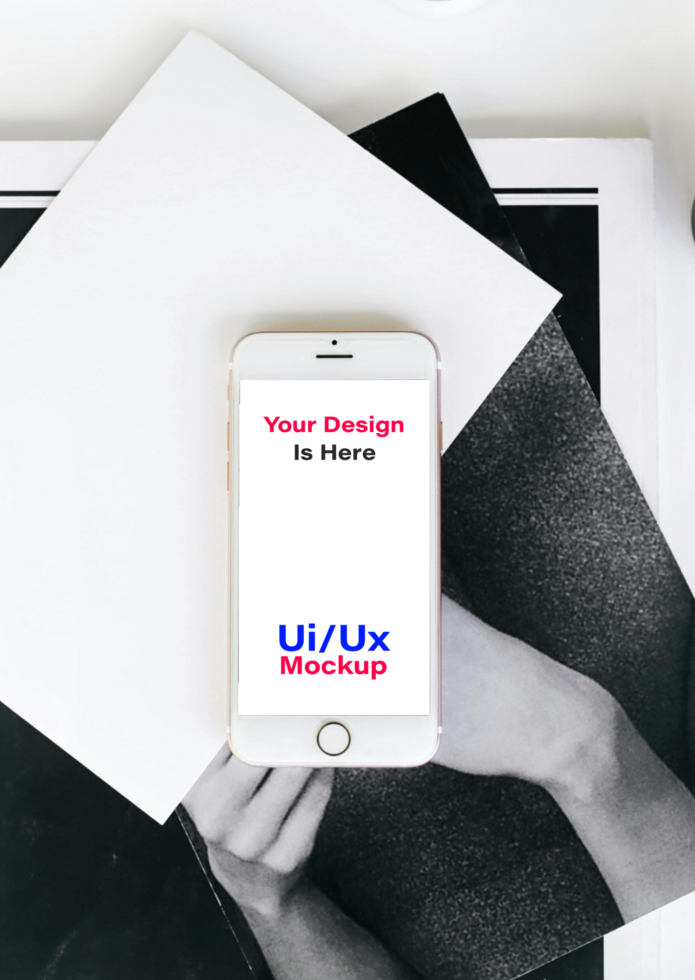 Screen UI Mockup Layout for App Presentation psd