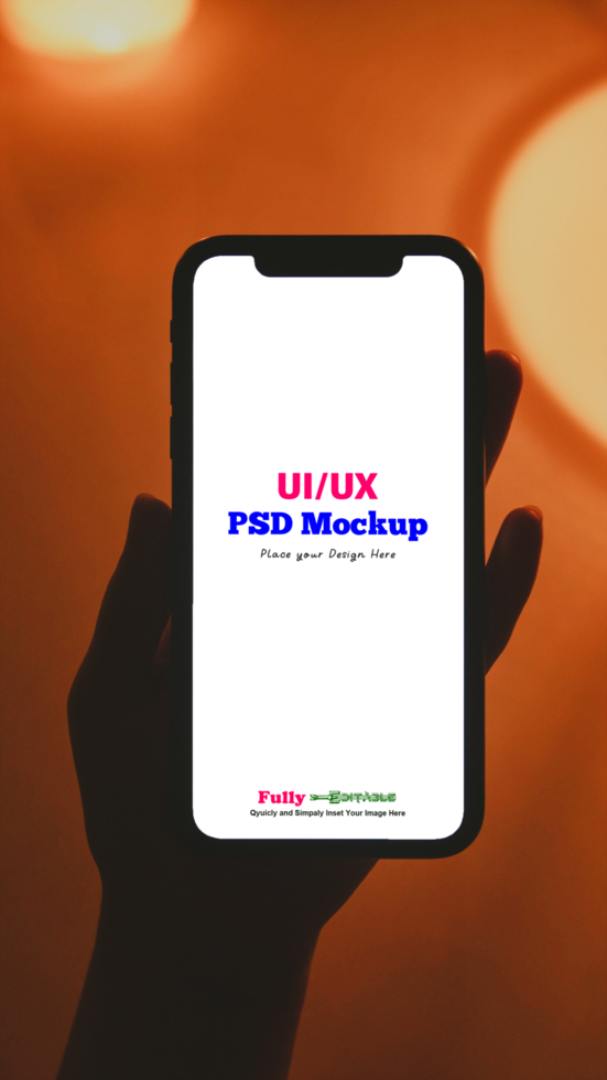 Screen UI Mockup Layout for App Design psd