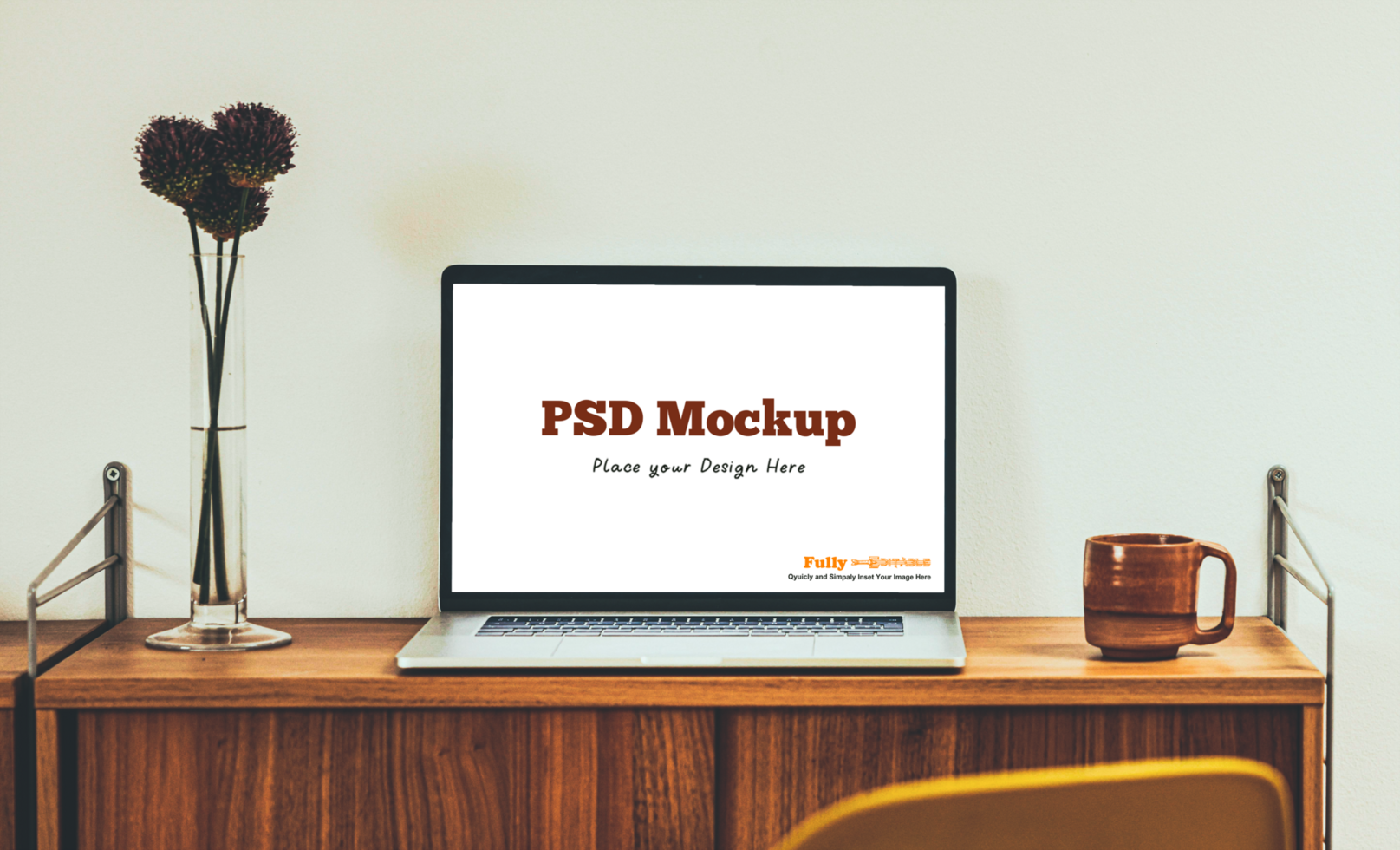 Laptop screen Mockup Portfolio Website psd