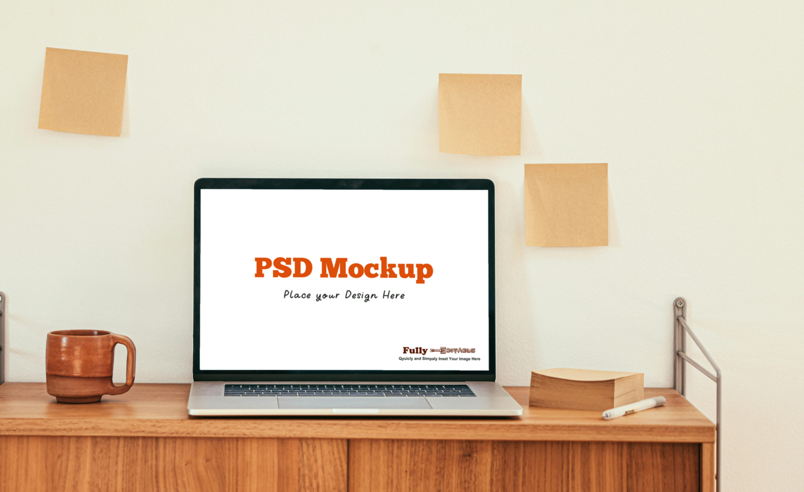 Stylish Web Design Display Laptop psd