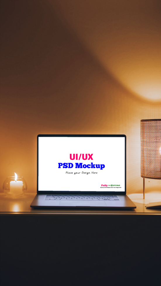 Clean Laptop Mockup for Website Preview psd