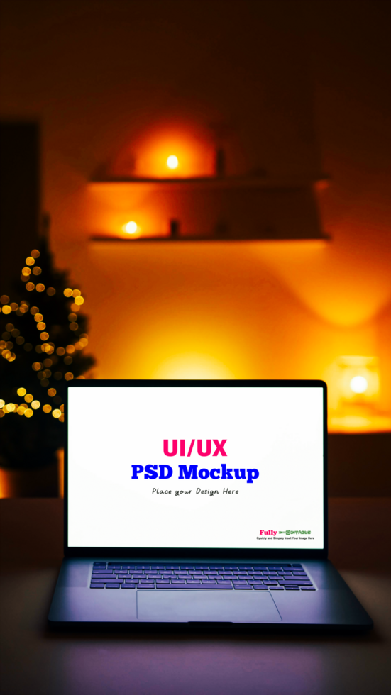 Laptop Screen Website Mockup psd