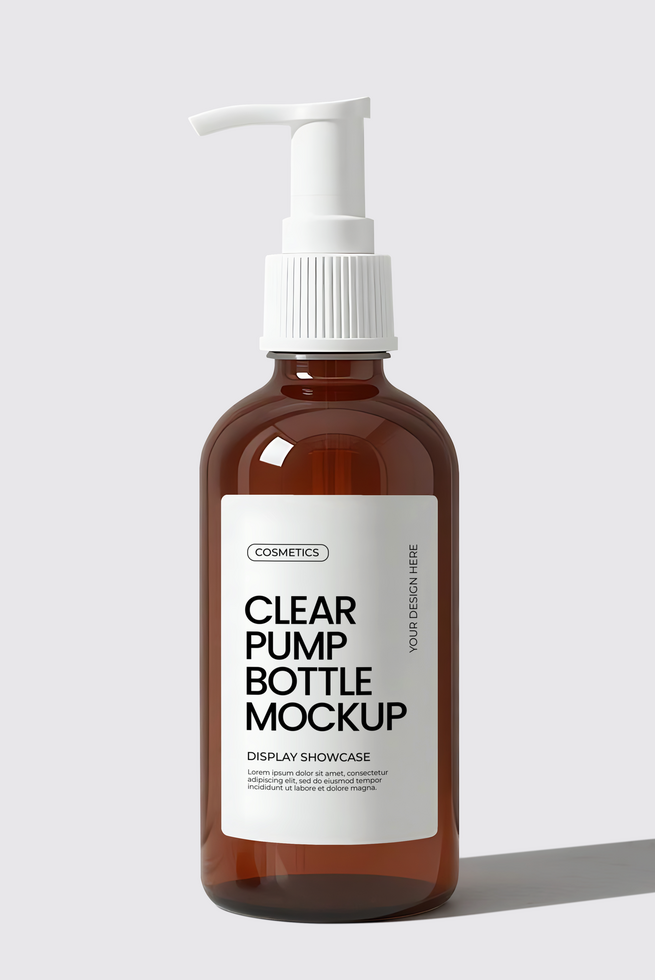Pump bottle mockup psd