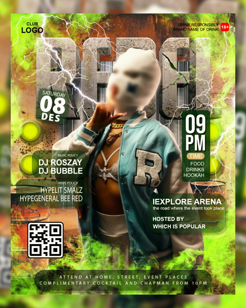 Epic Nightclub Party Flyer psd