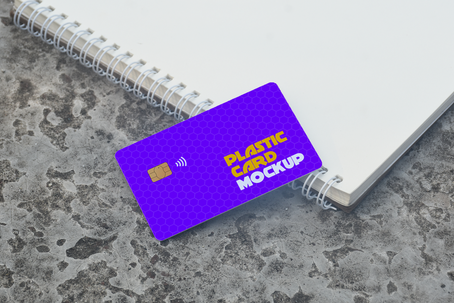 Magenta Color Smart card, Plastic Card, Debit Card Mockup Template psd