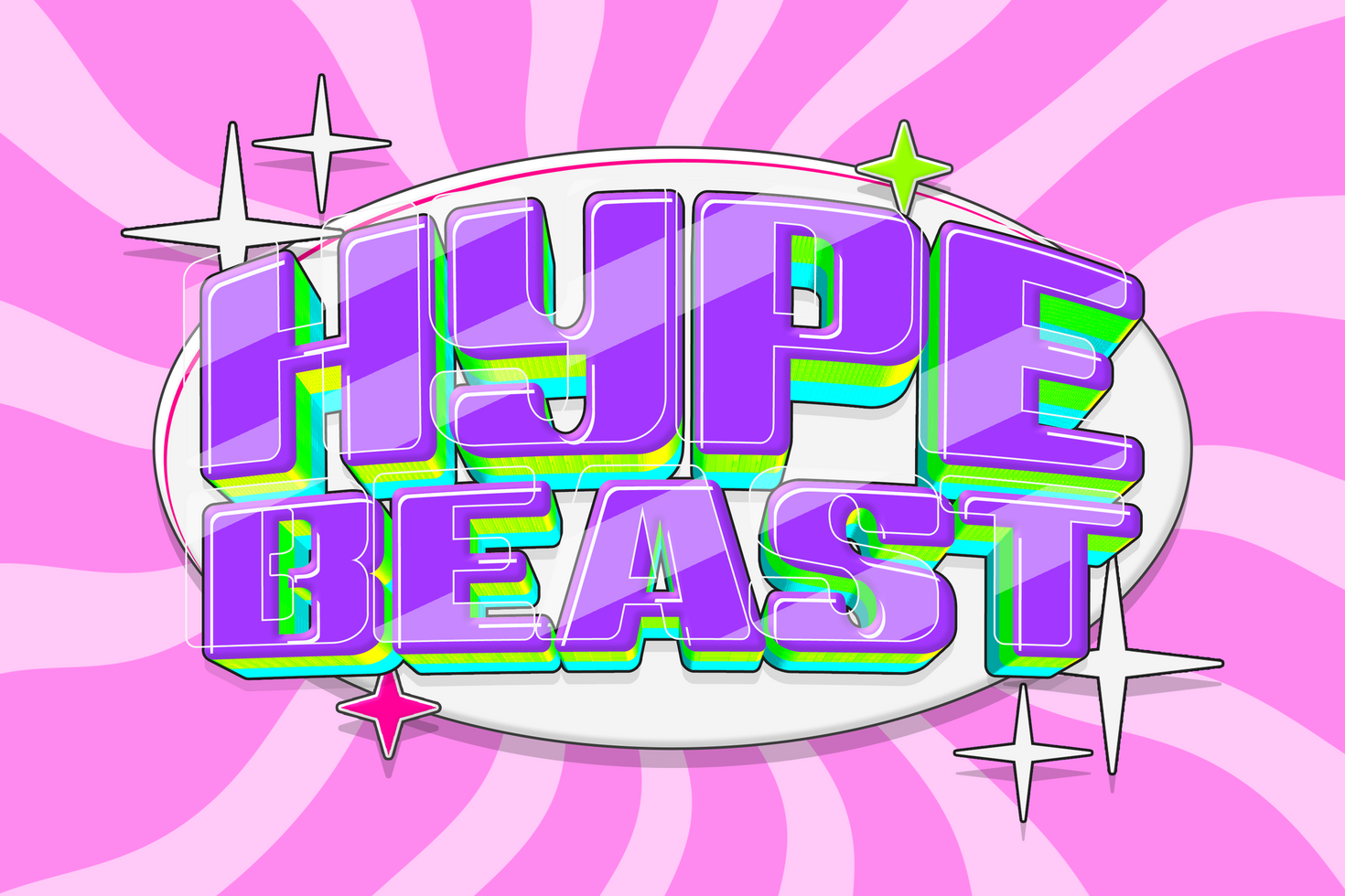 3D Cartoon Text Effect psd