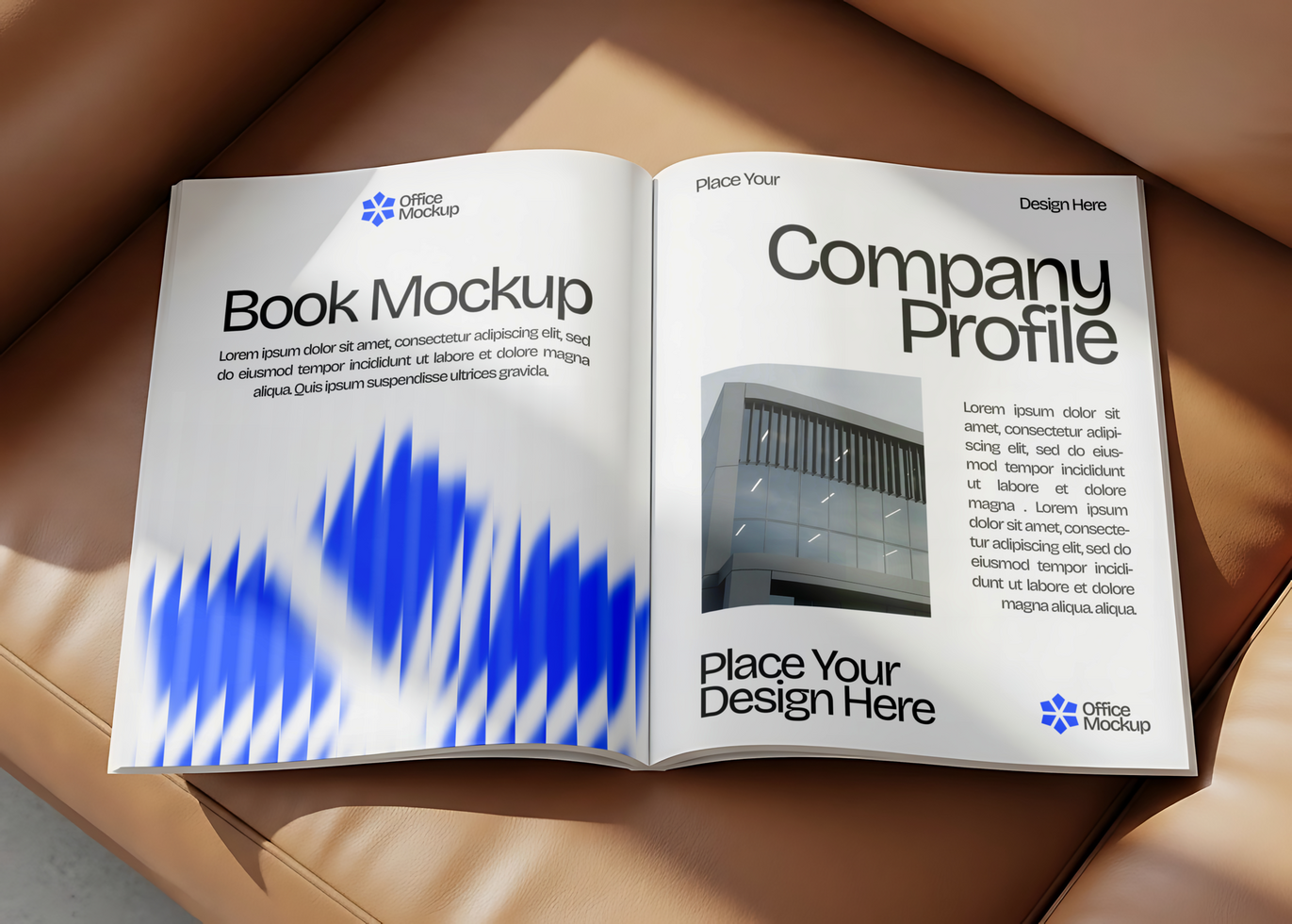 Open Book Mockup for Company Profile Presentation psd
