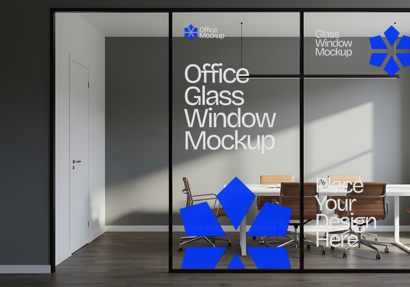 Office Glass Window Mockup for Presentation and Branding psd