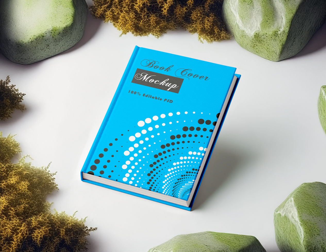Realistic White Hardcover Book Mockup Template Blank Cover for Presentation Brochure Magazine And Notebook Design psd