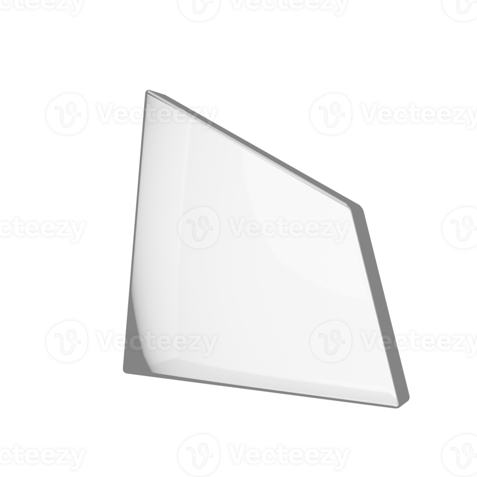 Cute 3D Quadrilateral Icon Illustration Render png