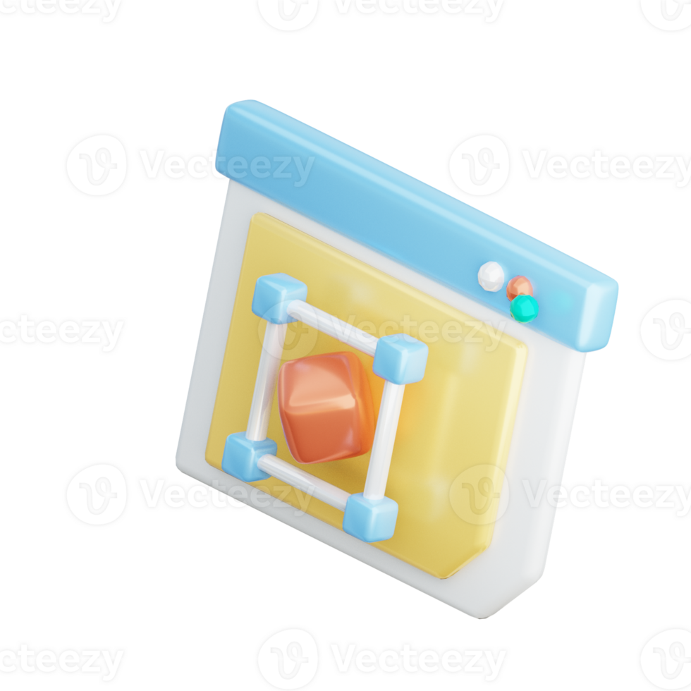 3D Modeling Illustration Icon Render png