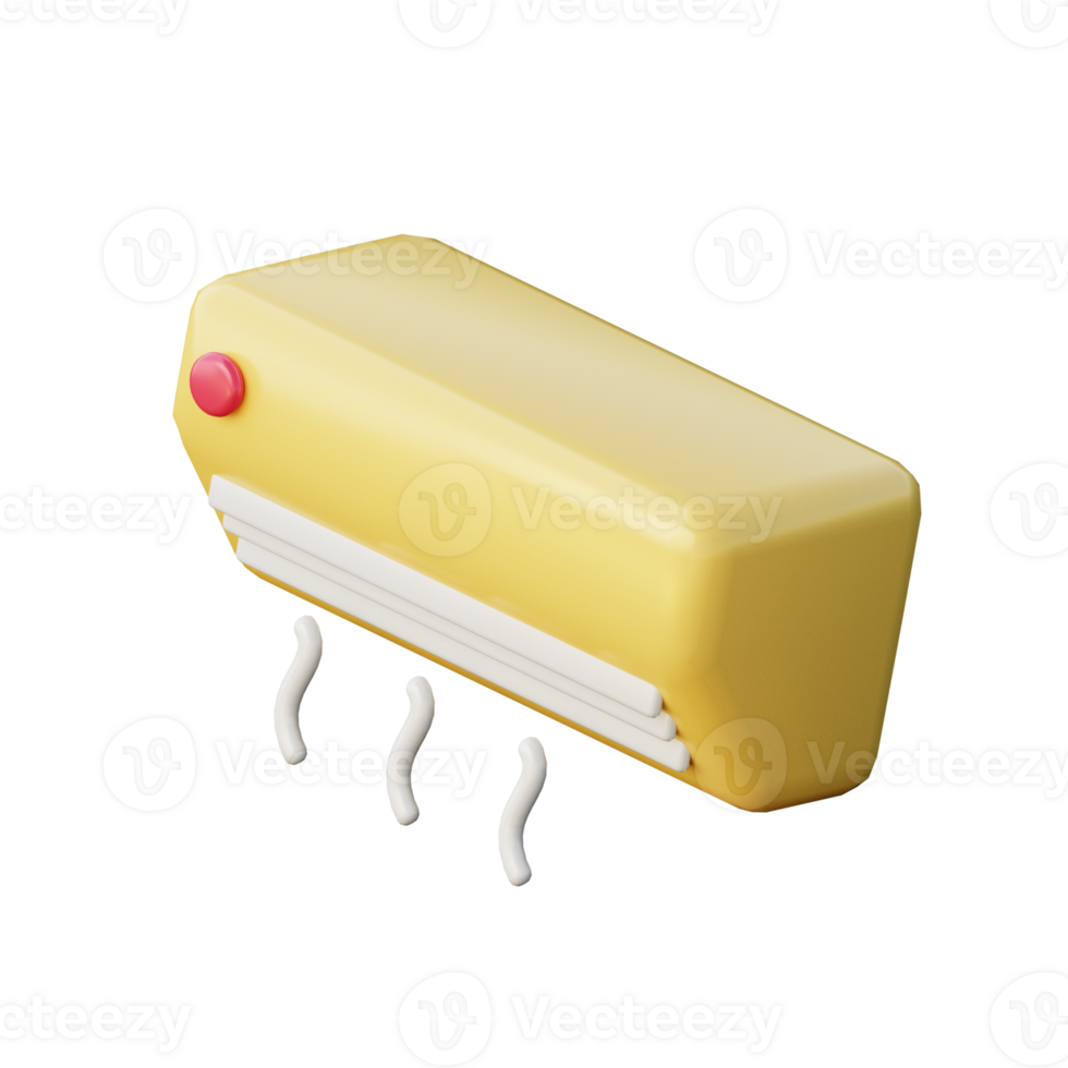 3D Air Conditioner Illustration Icon Render png