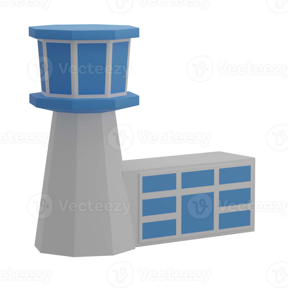 3D Airport Illustration Icon Render png