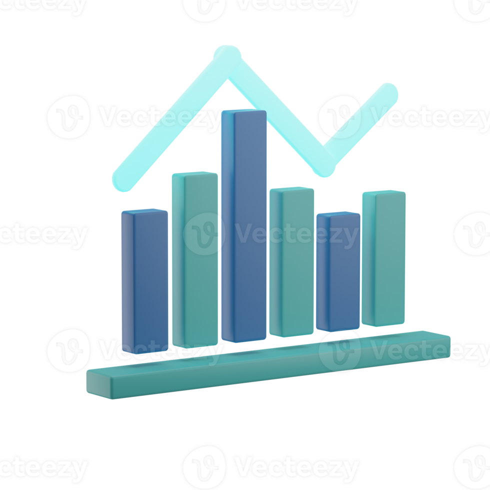 3D Analytics Illustration Icon Render png