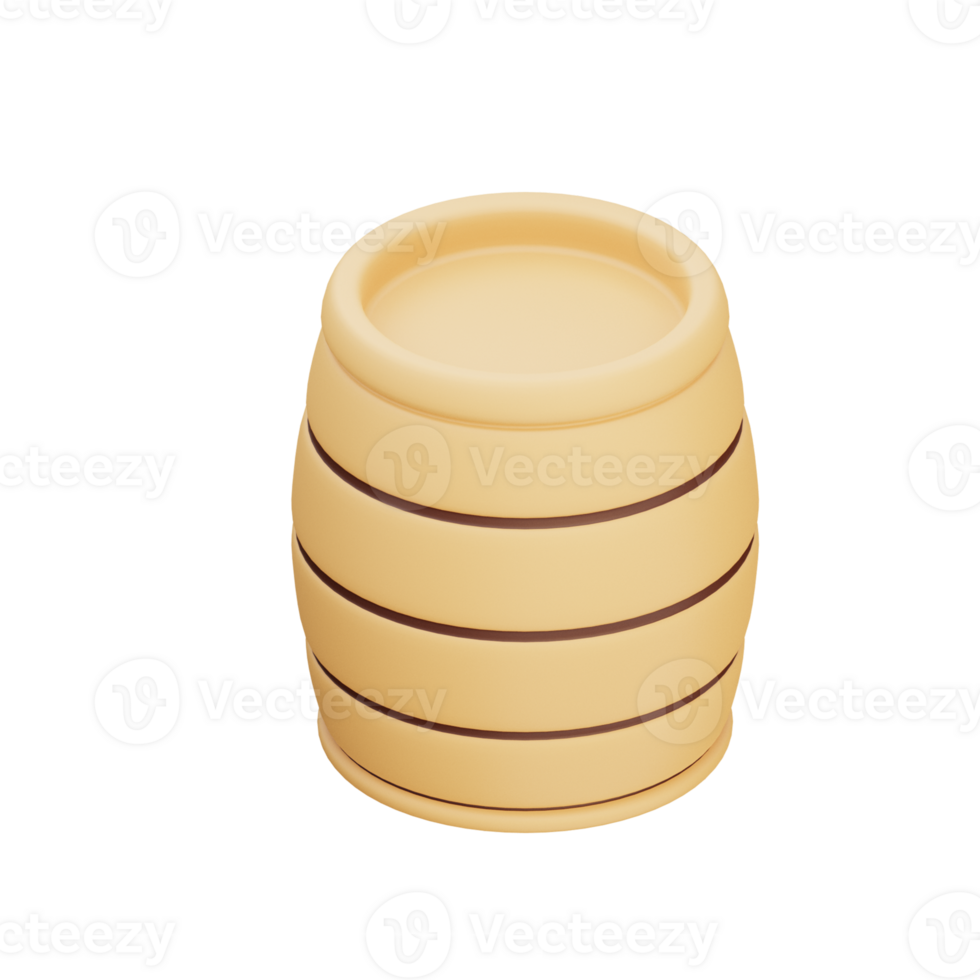 3D Barrel Illustration Icon Render png