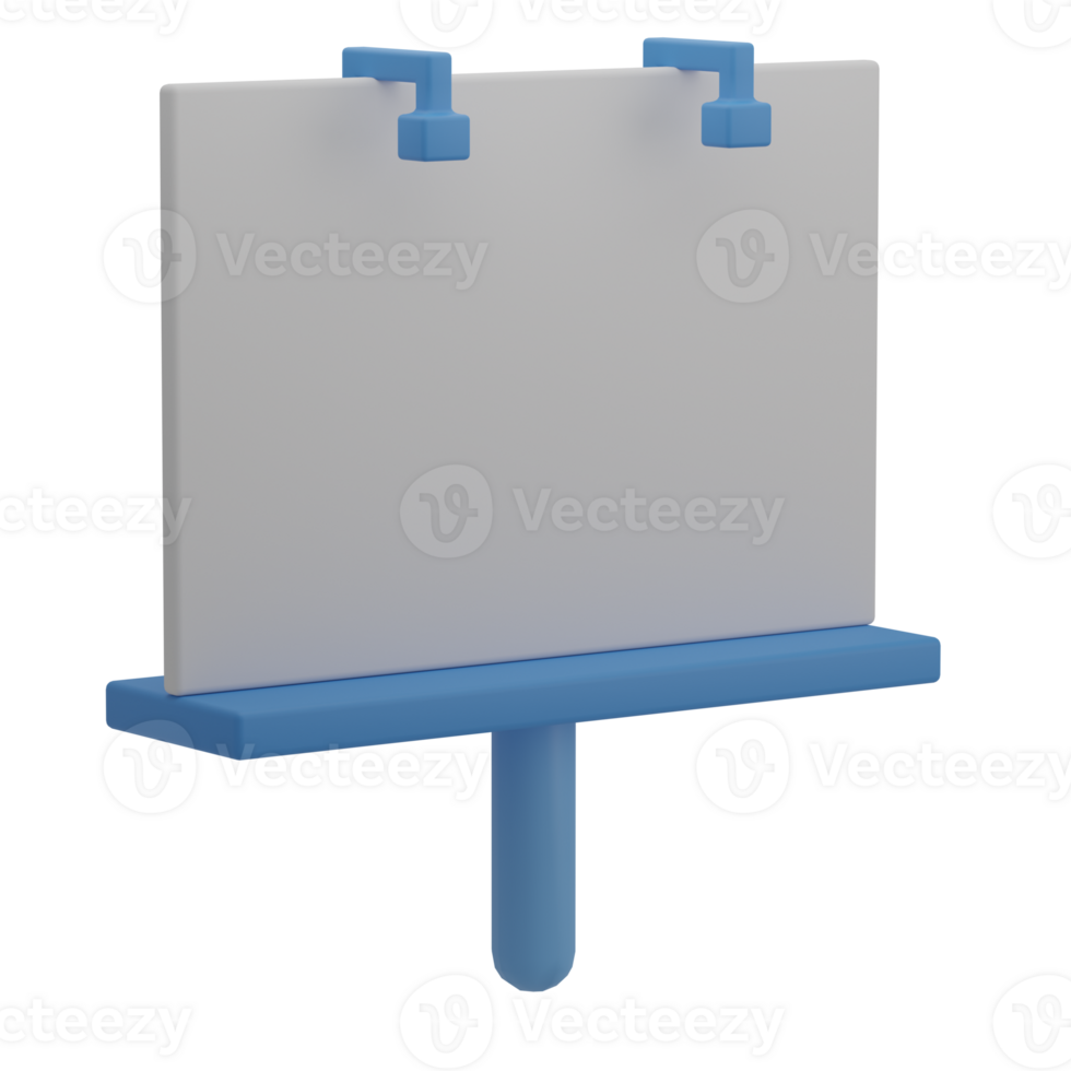 3D Billboard Illustration Icon Render png
