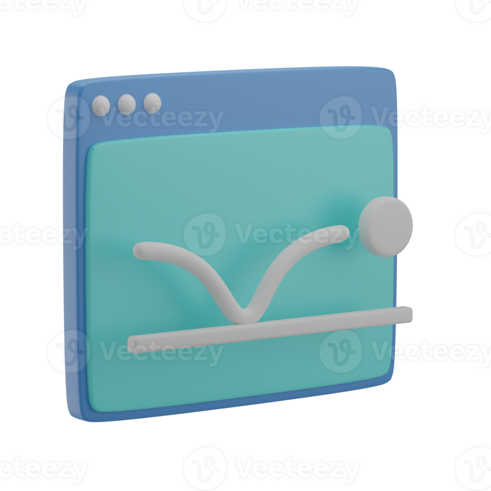 3D Bounce Rate Illustration Icon Render png