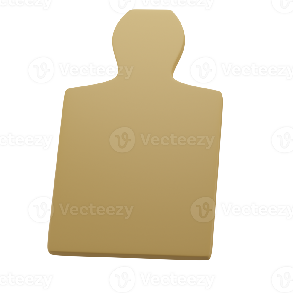 3D Chopping Board Illustration Icon Render png