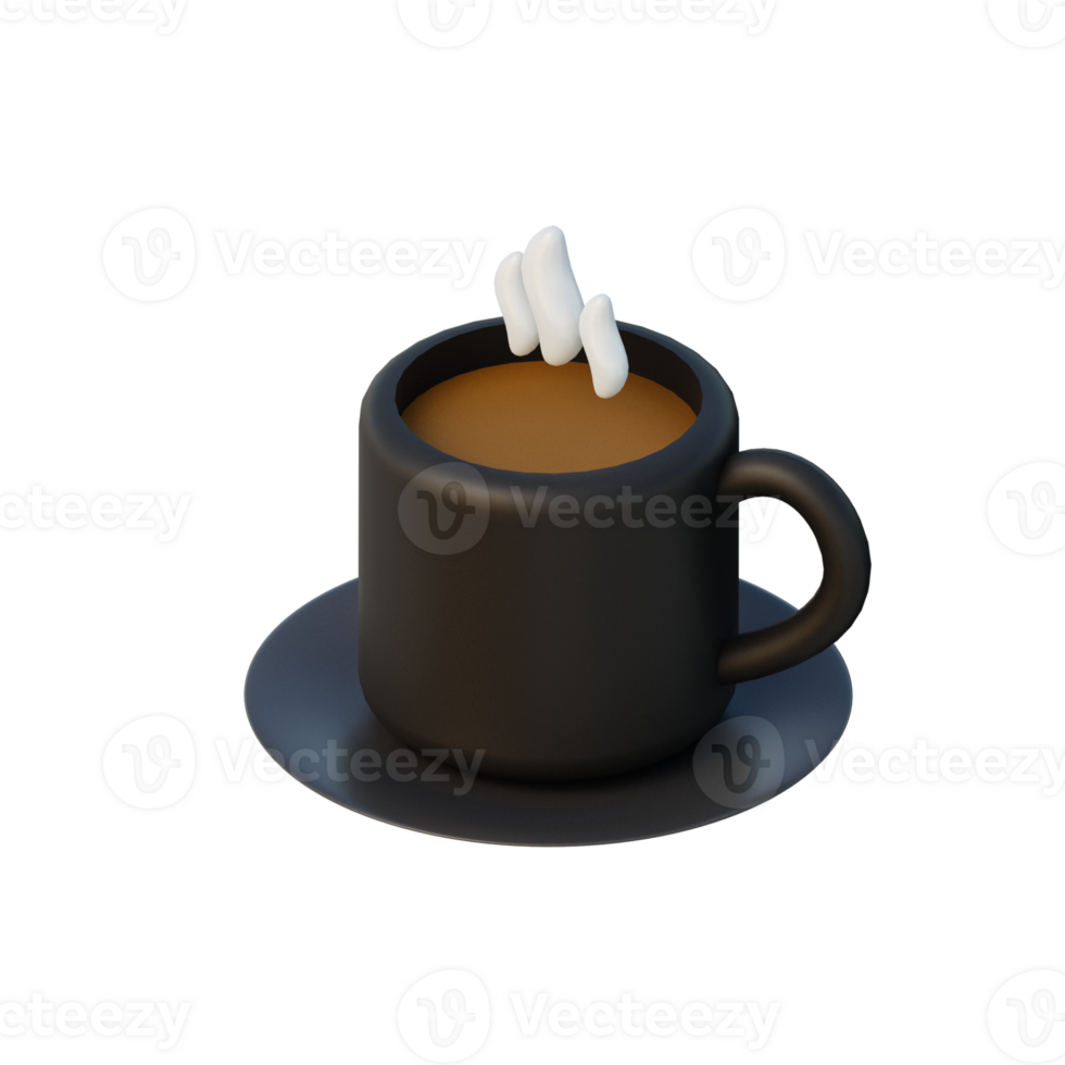 3D Coffee Illustration Icon Render png