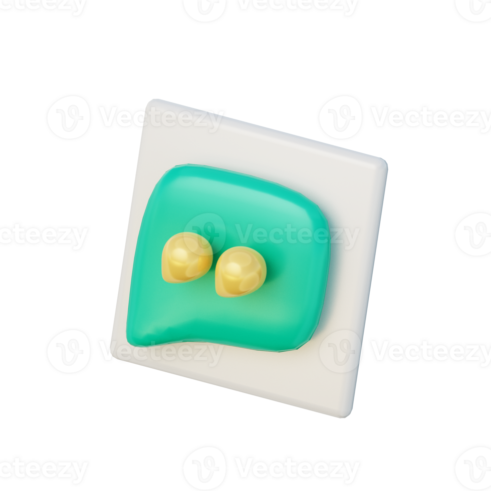 3D Comment Tool Illustration Icon Render png