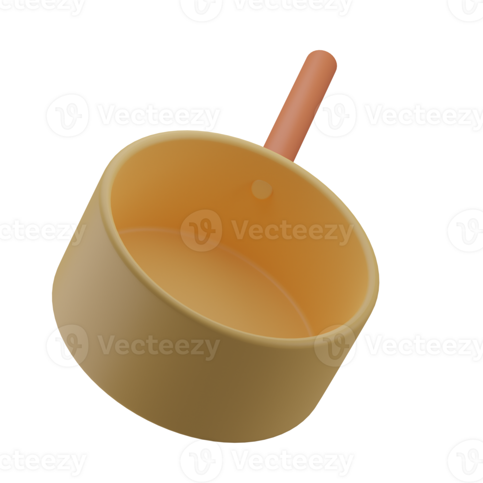 3D Cooking Pan Illustration Icon Render png