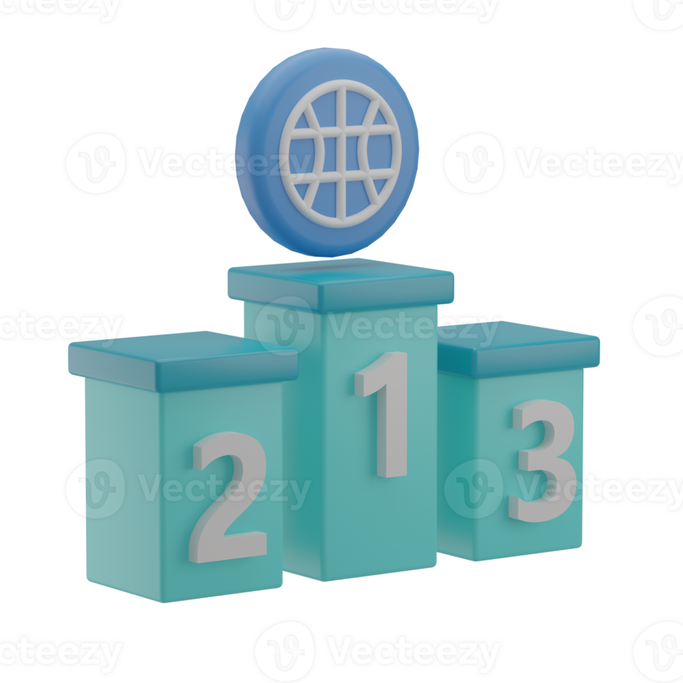3D Country Ranking Illustration Icon Render png