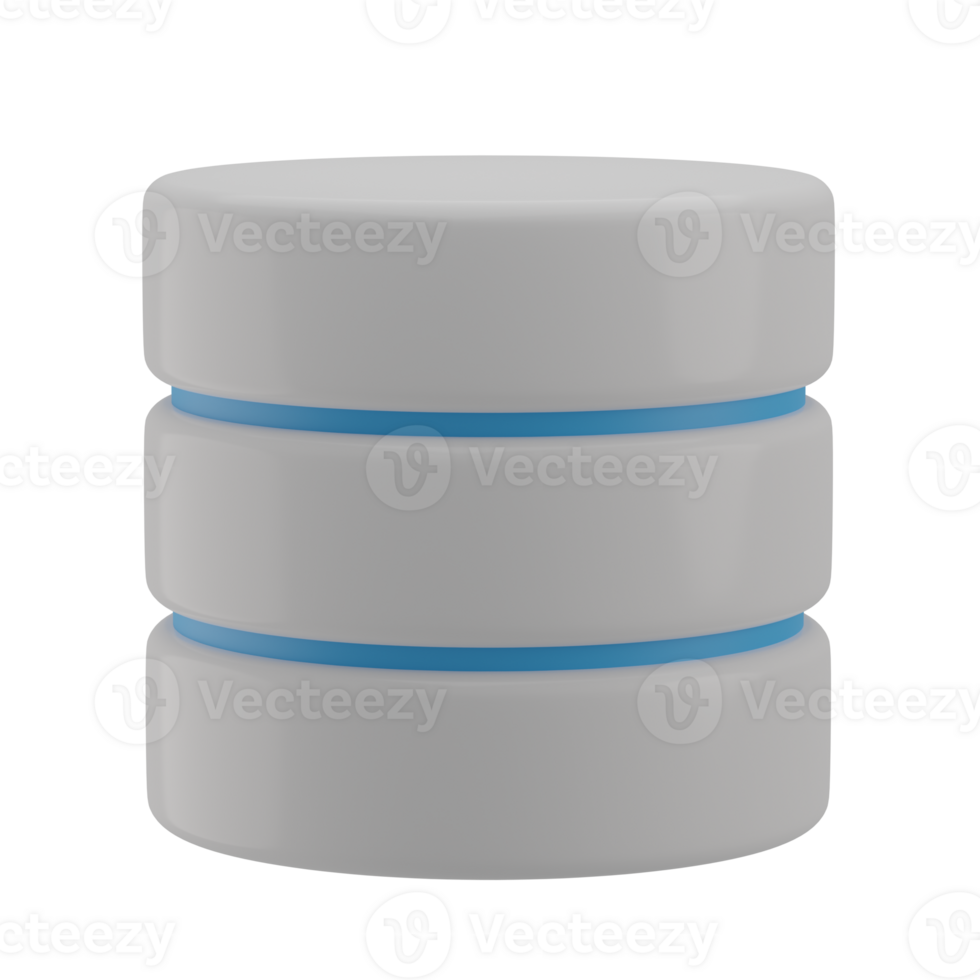 3D Database Illustration Icon Render png