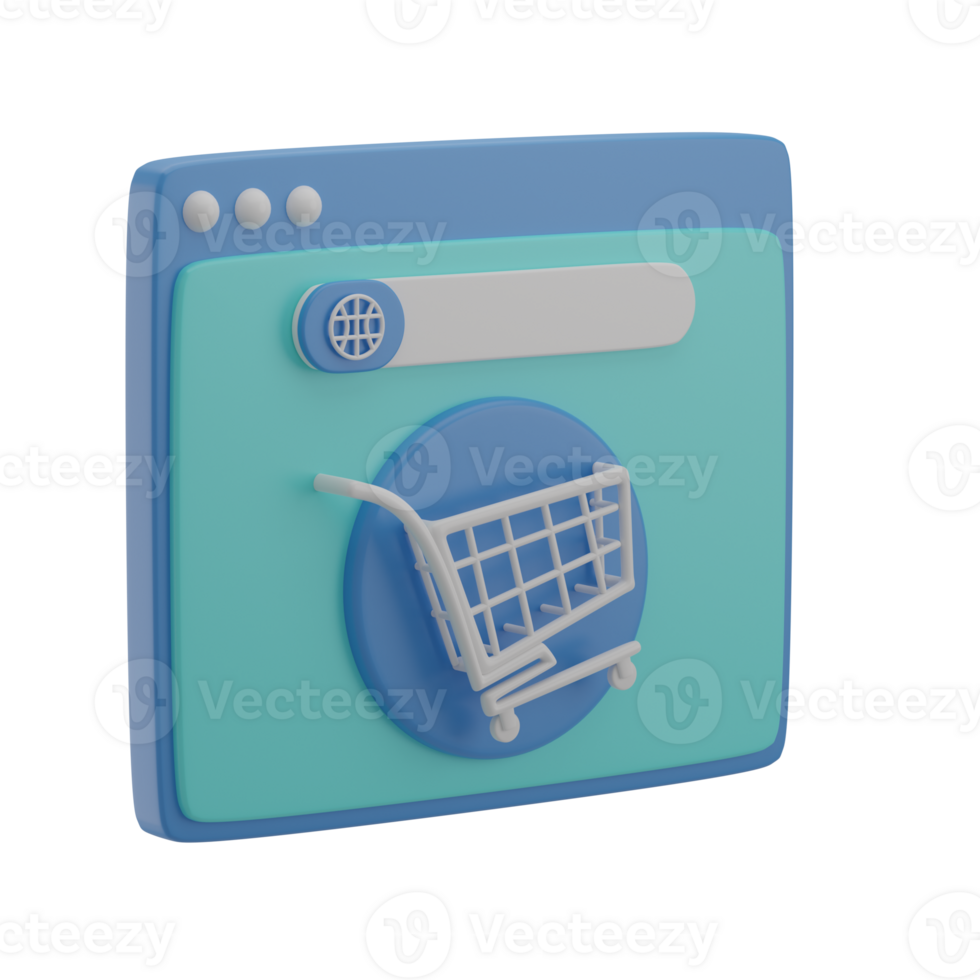 3D e commerce Illustration Icon Render png