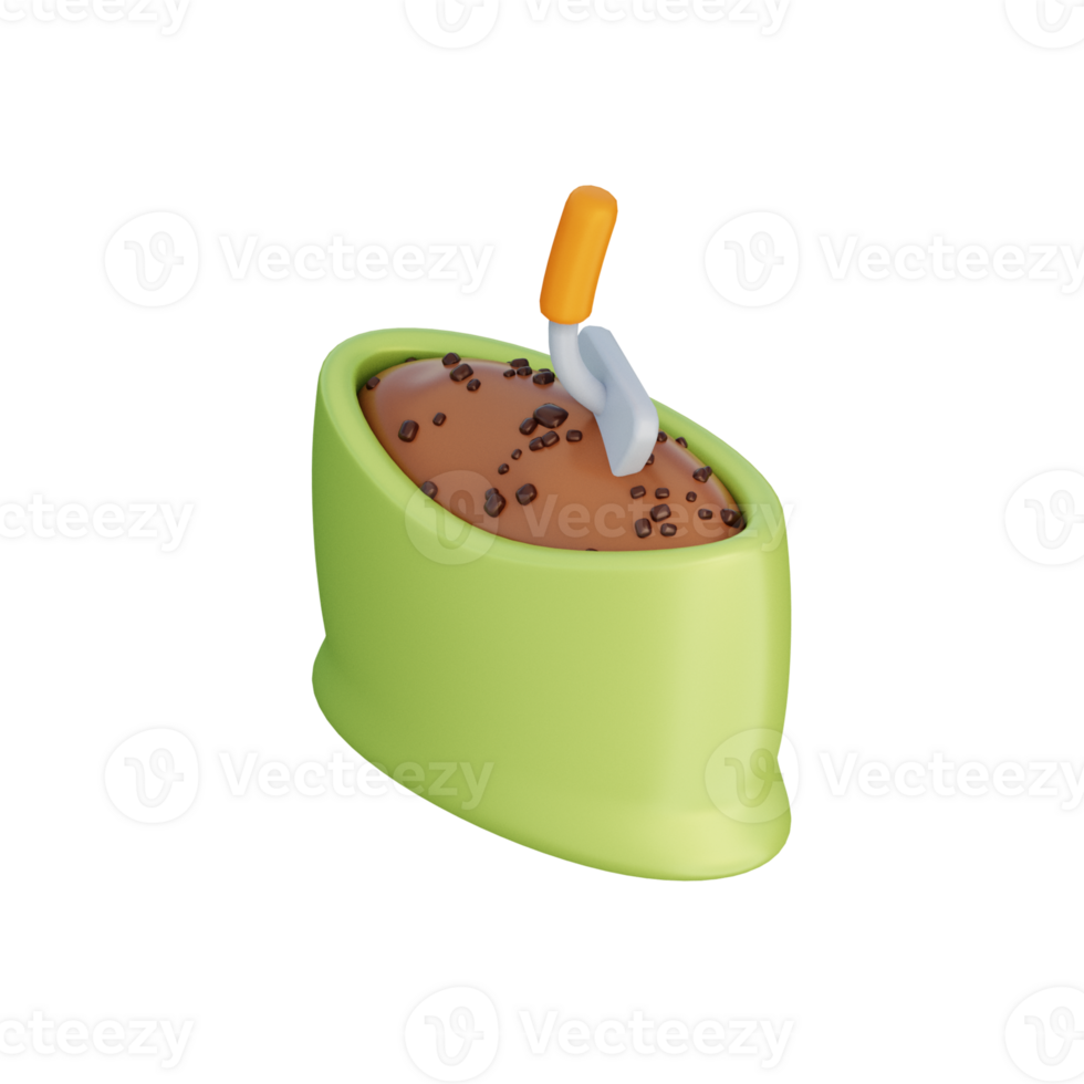 3D Fertilizer Illustration Icon Render png