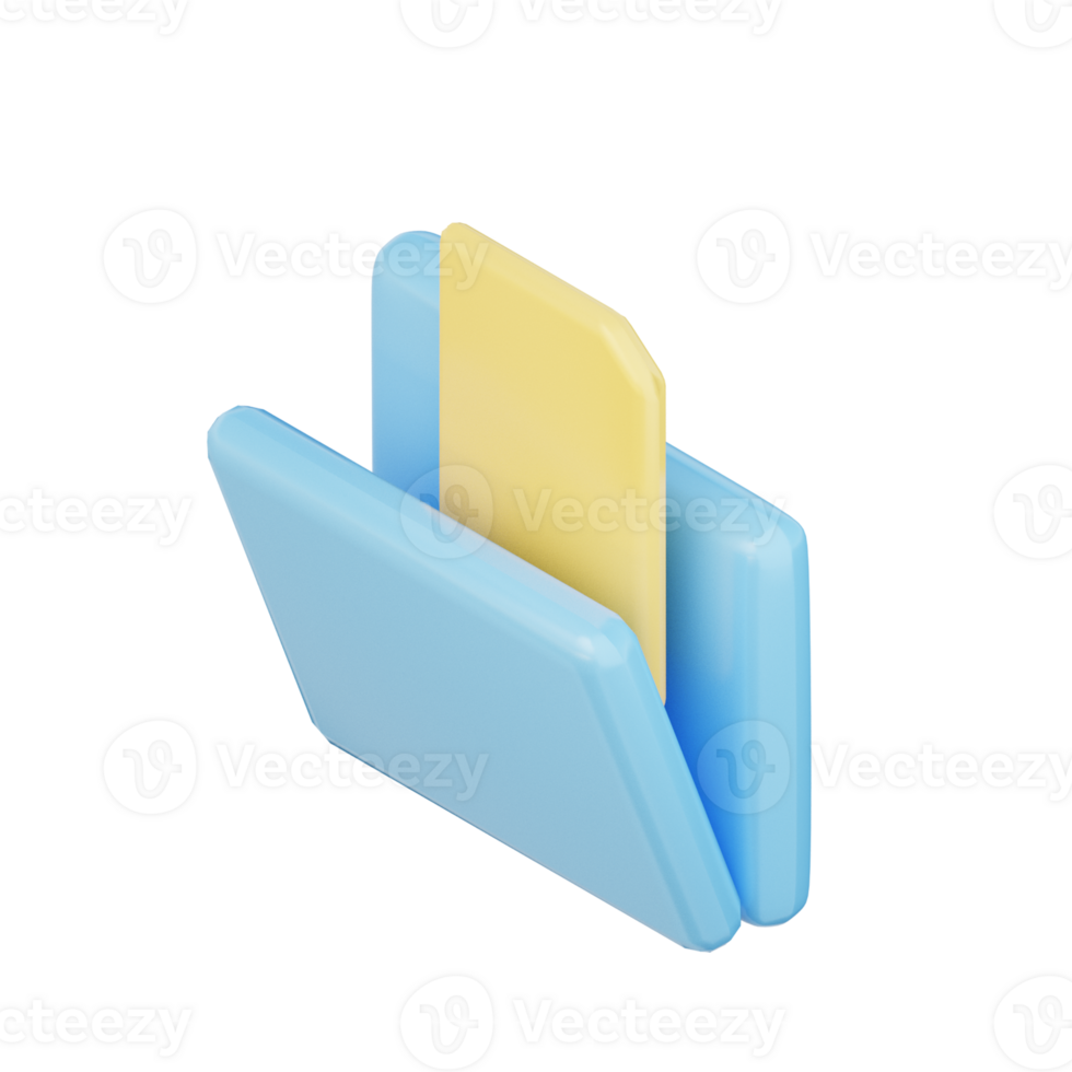 3D Folder Illustration Icon png