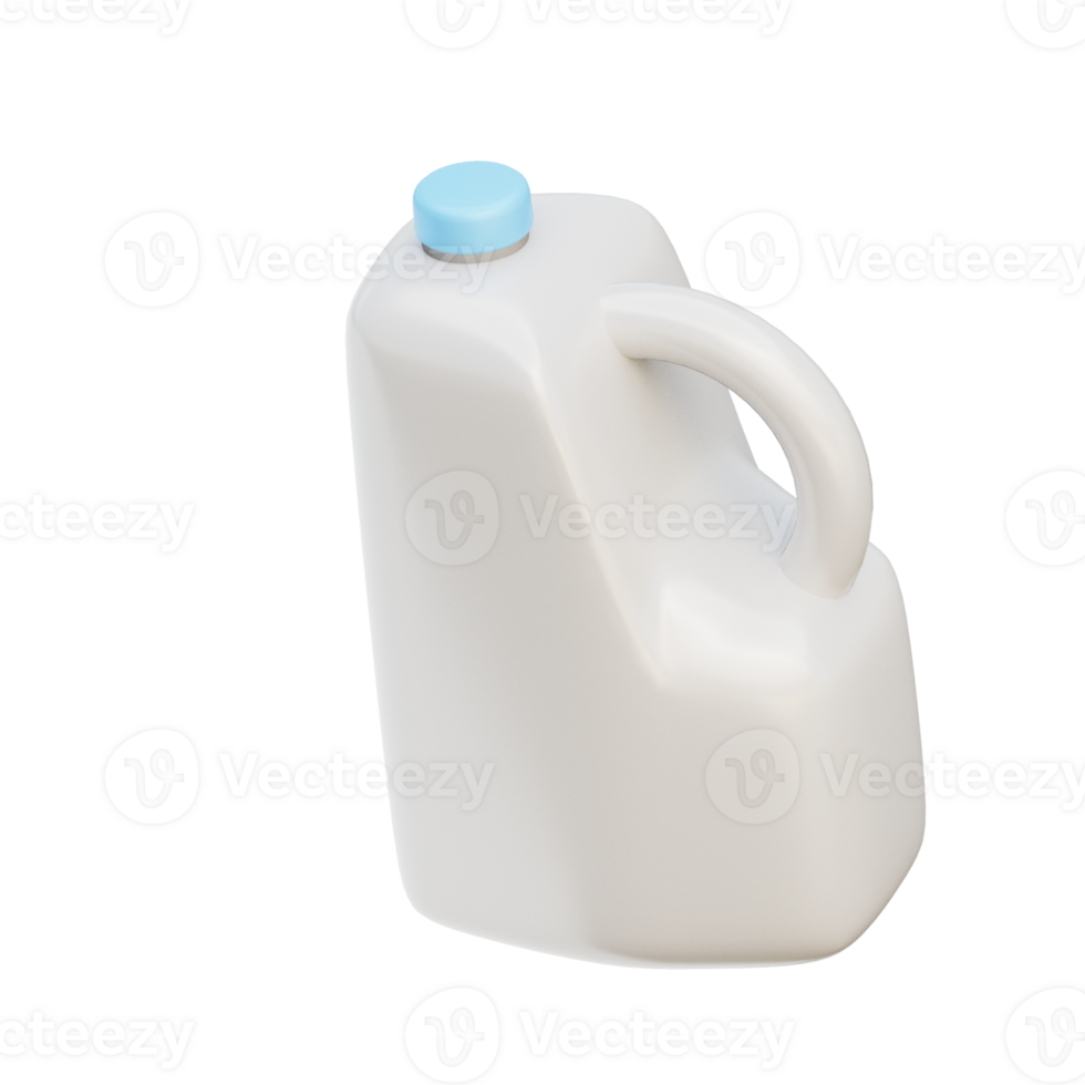 3D Gallon Milk Illustration Icon Render png