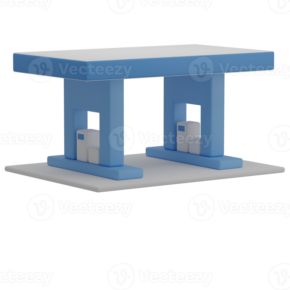 3D Gas Station Illustration Icon Render png